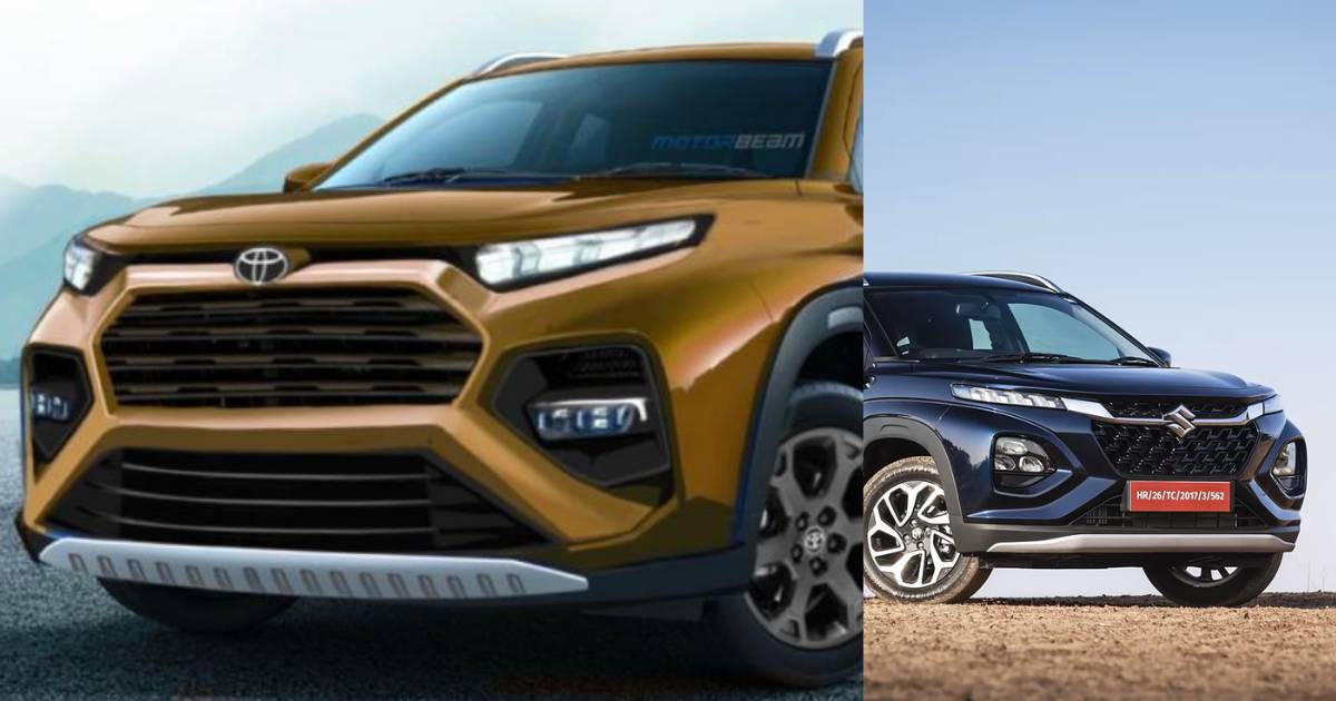 Exploring the Contrasts: Toyota Crossover (Taisor) and Maruti Fronx - right
