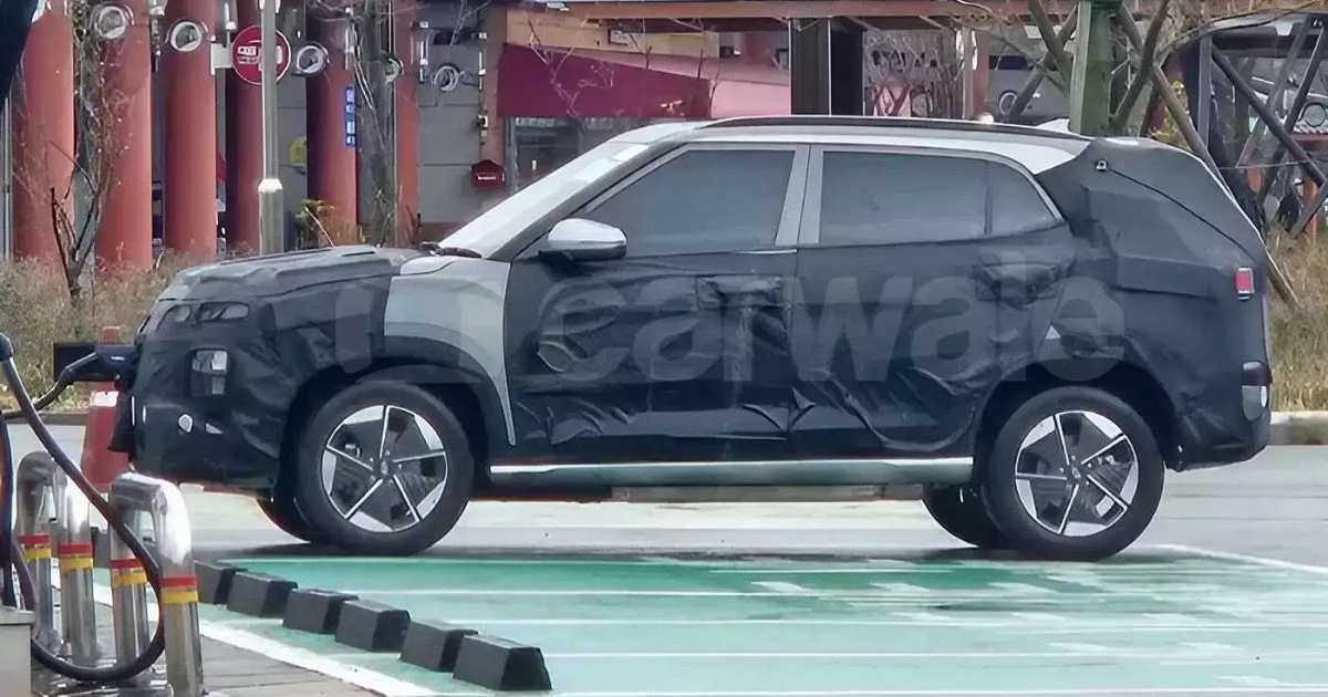 Hyundai Creta EV Spotted at Charging Station: Launch Soon? - angle
