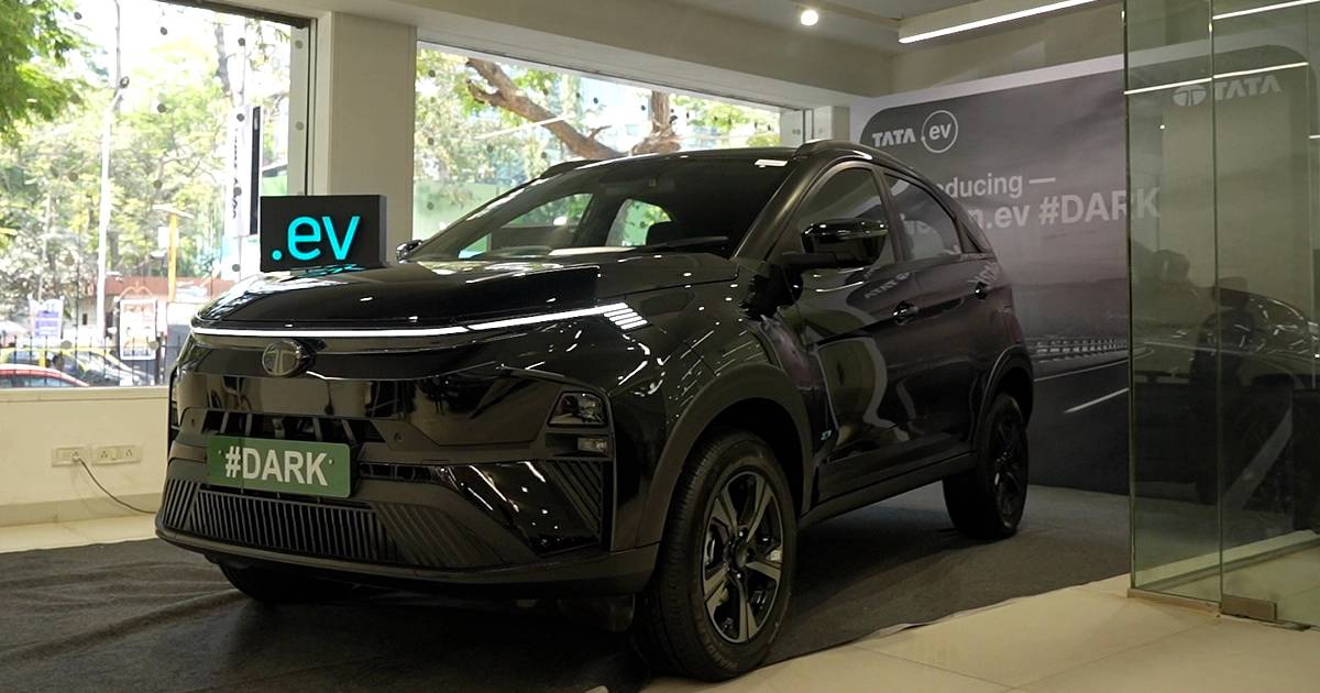The Tata Nexon EV Dark Edition makes its arrival at dealers - background