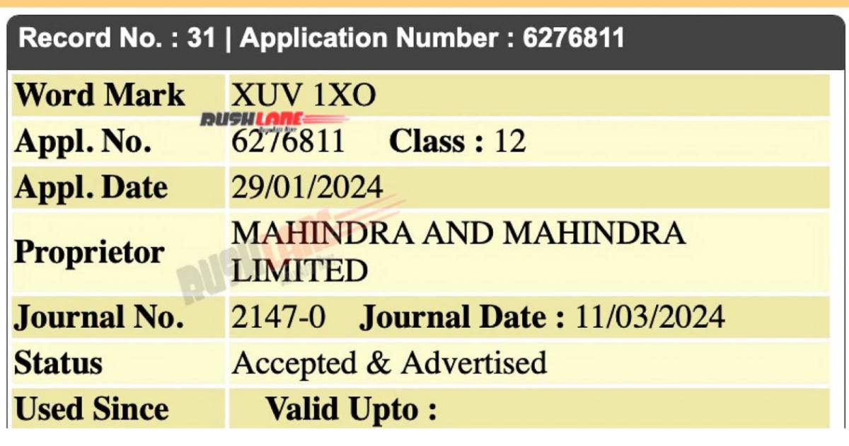 Mahindra Registers XUV 7XO, 5XO, 3XO, 1XO Names for Electric SUV Lineup - landscape