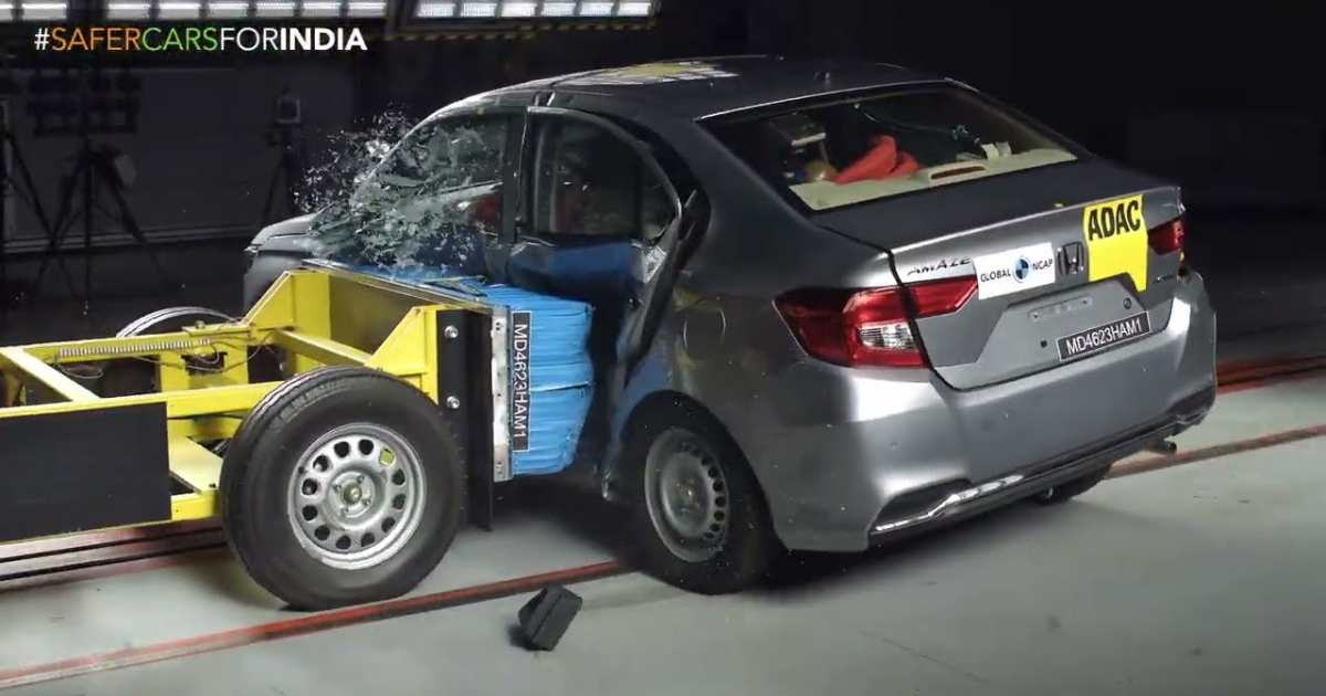 Honda Amaze Receives 2-Star Global NCAP Safety Rating - left