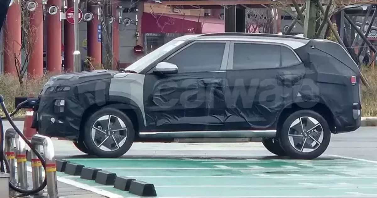 Hyundai Creta EV: Spotted Testing in India with Interior Leaks Revealed - angle