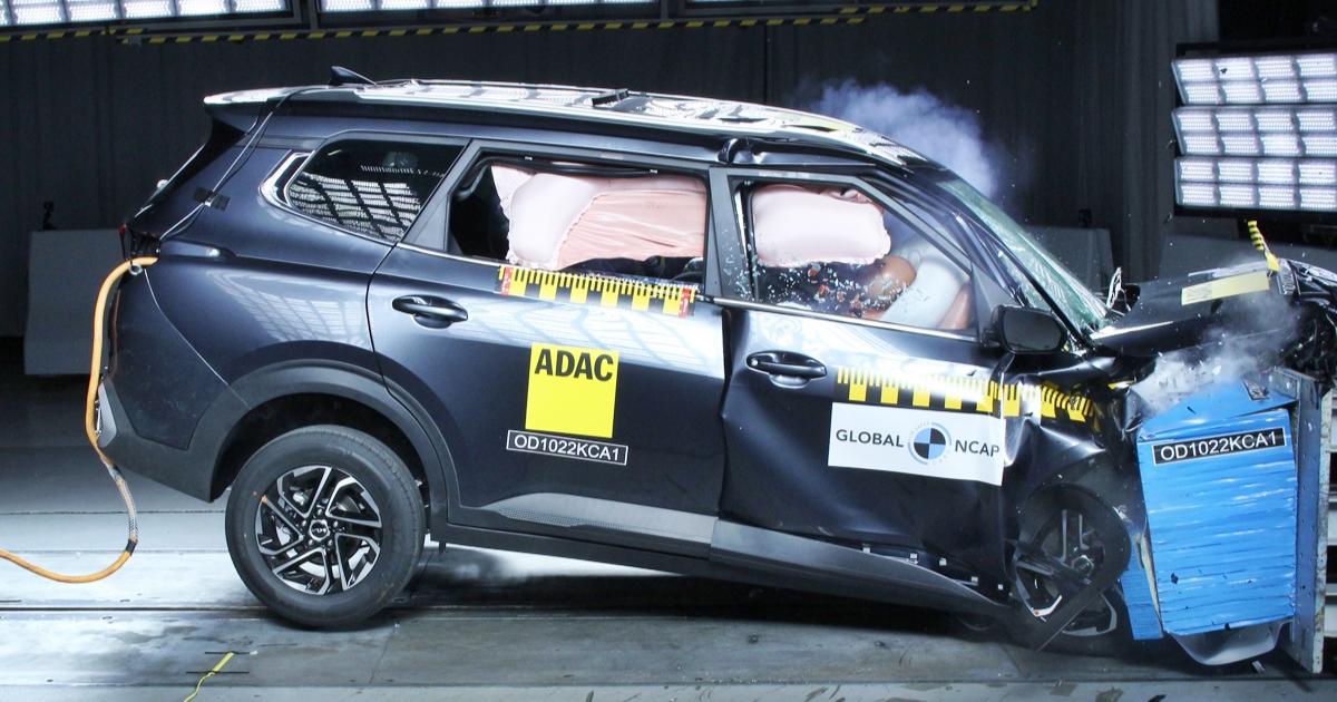 Kia Carens Achieves 3-Star Global NCAP Rating in Recent Tests - view