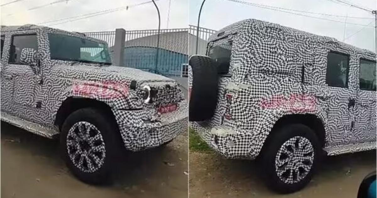 Mahindra Thar 5-Door Lower Variant Spotted During Testing - wide