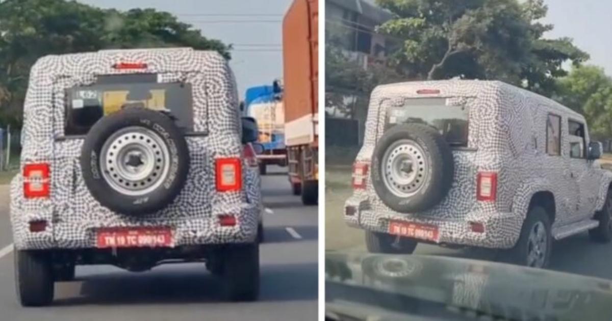 Mahindra Thar 5-Door Lower Variant Spotted During Testing - bottom