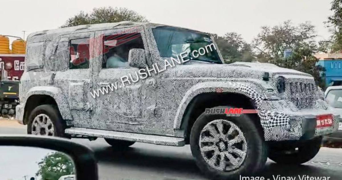 Mahindra Thar 5-Door Variants Spotted in a Revealing Test Run! - snap