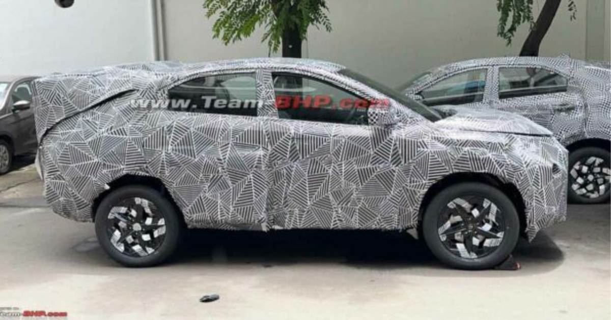 Tata Curvv Unveils High Ground Clearance, Interiors in New Spy Shots - front