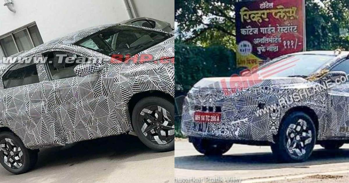 Tata Curvv Unveils High Ground Clearance, Interiors in New Spy Shots - side