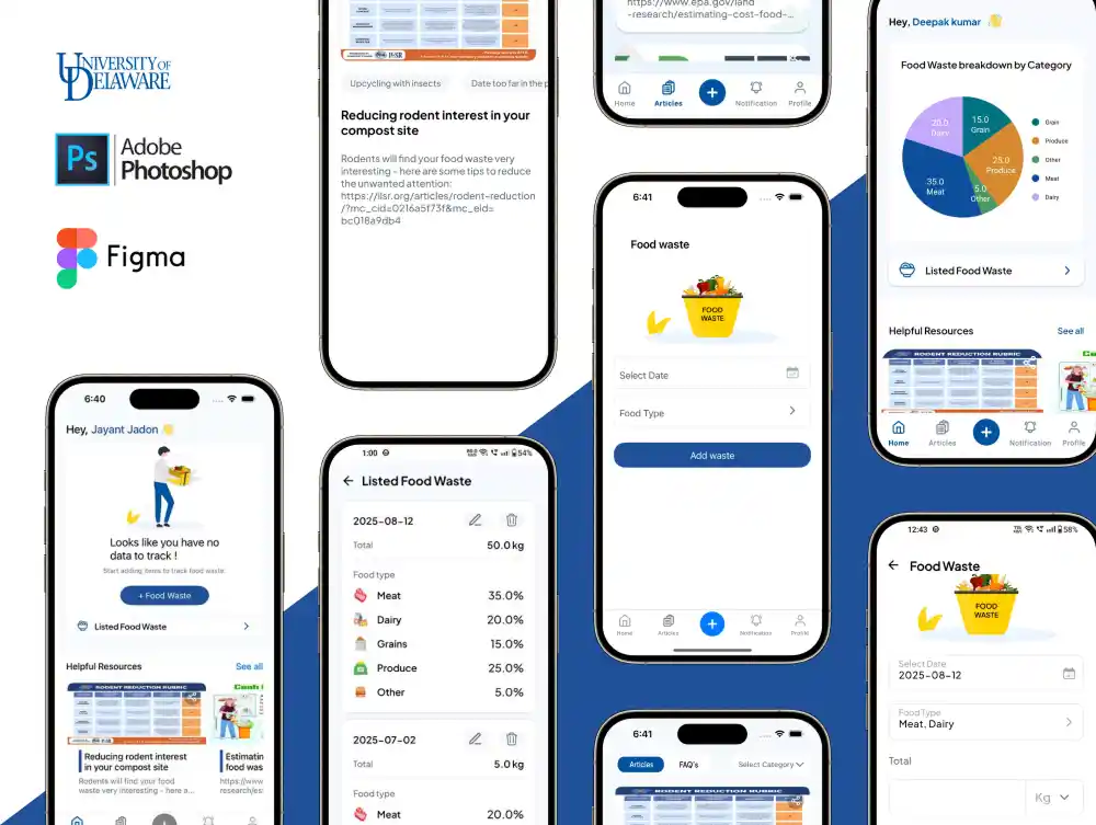 University of Delaware campus app interface