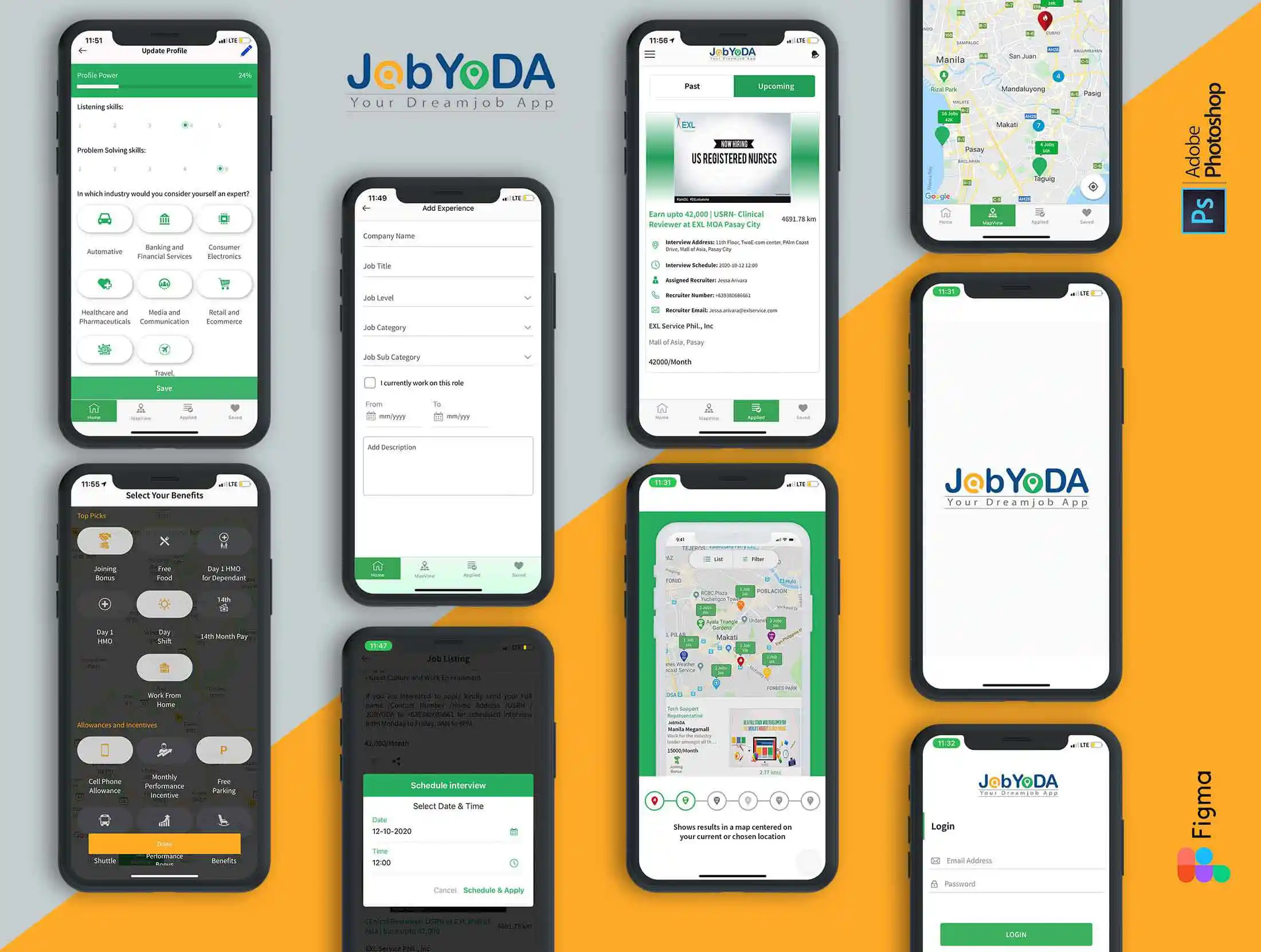 JobYoda recruitment app interface