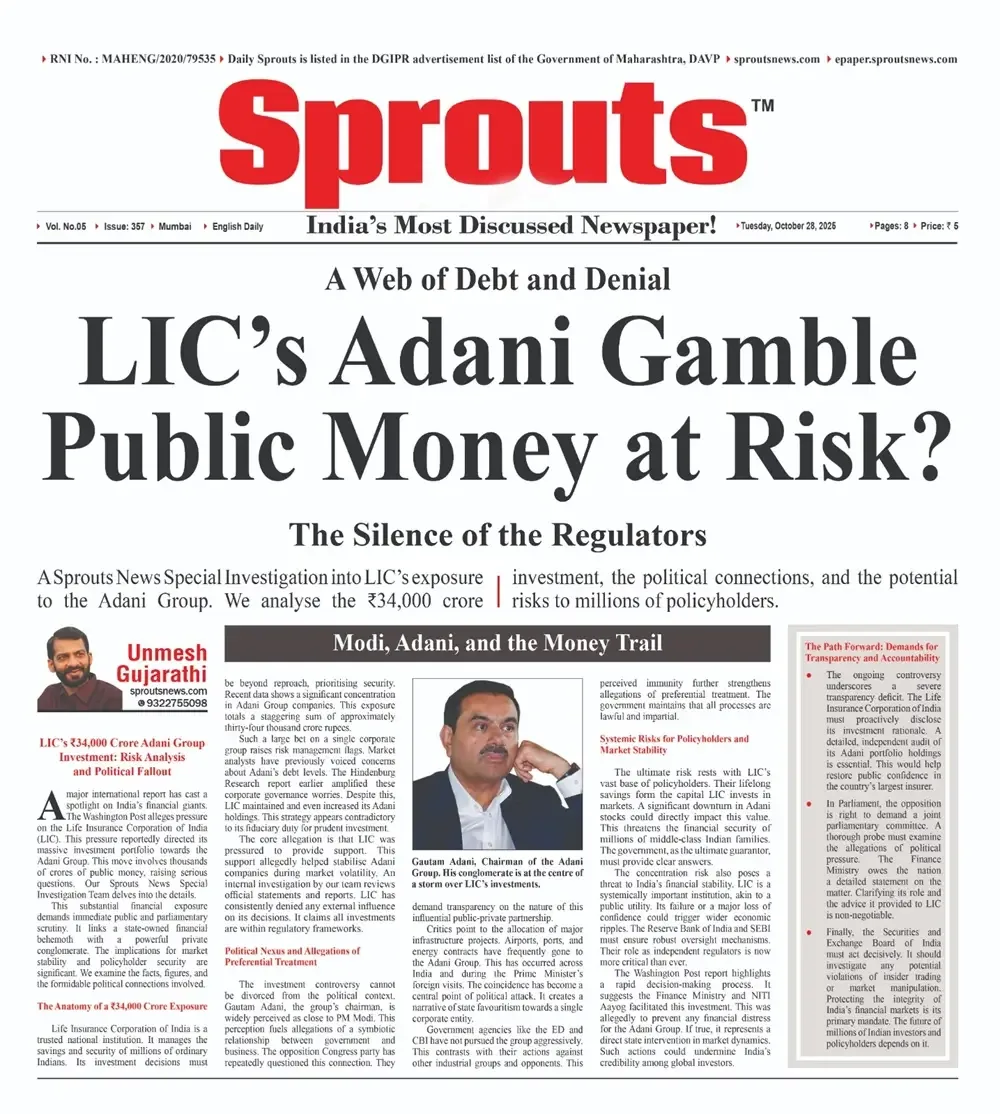 LIC’s Massive ₹34,000 Crore Adani Exposure Under Scrutiny.
