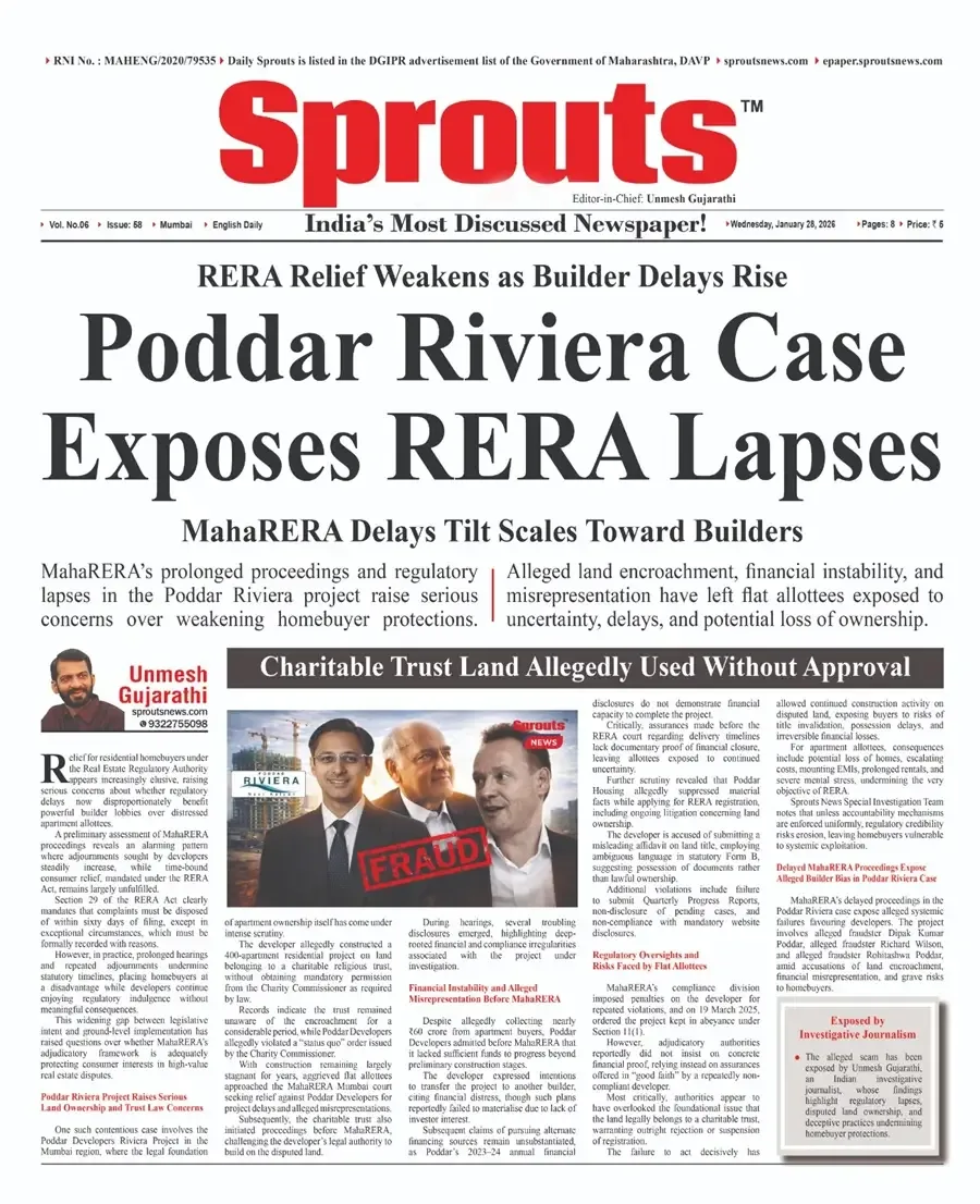 Homebuyers seek clarity and protection amid delays in the Poddar Riviera project.