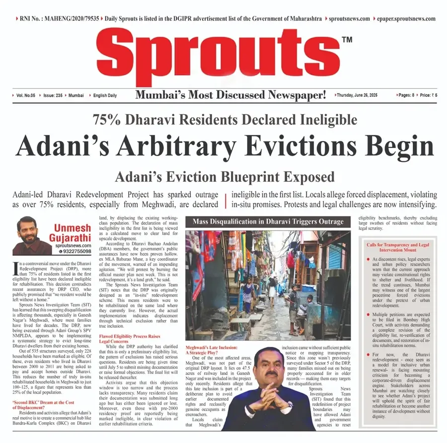 Adani-led Dharavi Redevelopment Project Faces Backlash