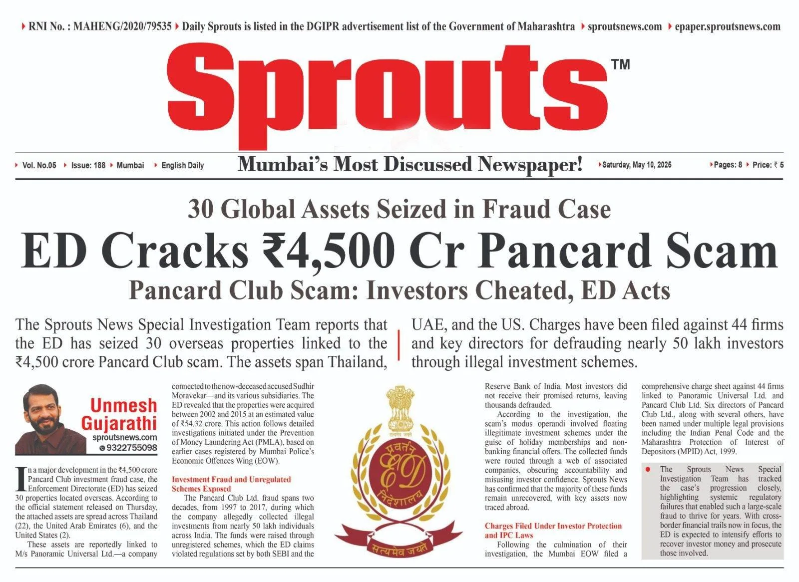 Pancard Scam Busted ED Seizes Global Asset