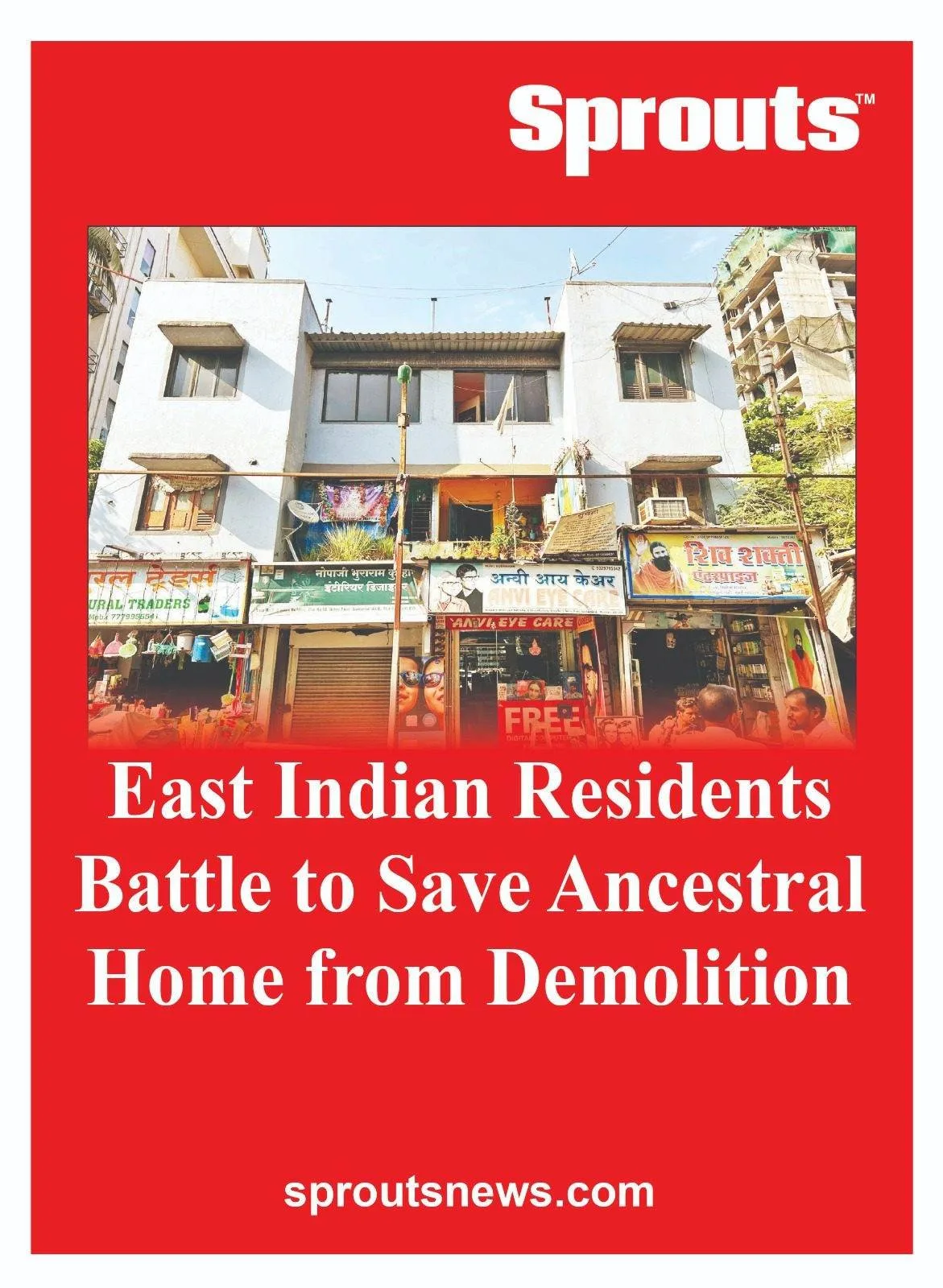 Building from demolition in East Indian Mumbai