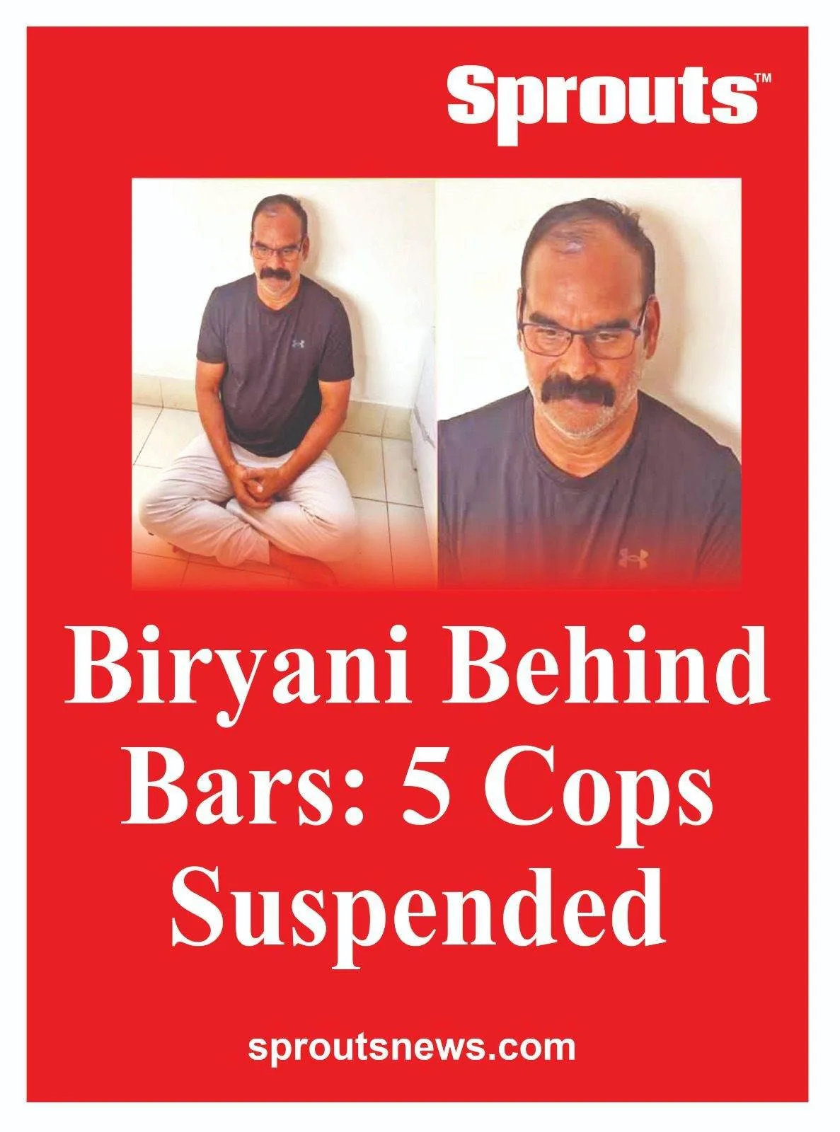 Biryani served to Gangster Gaja Manre 5 Cops Suspended