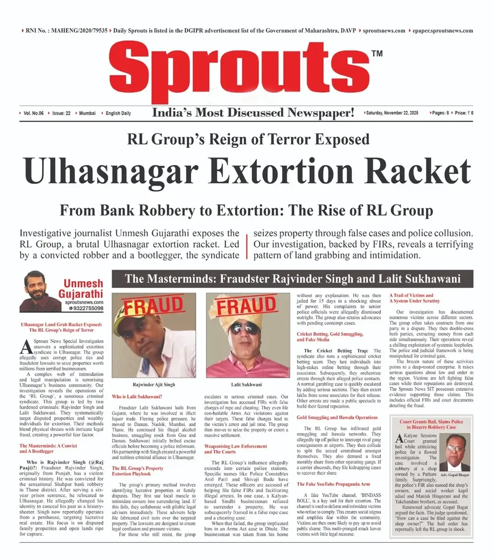 RL Group Exposed Ulhasnagar Violent Property Extortion Network.