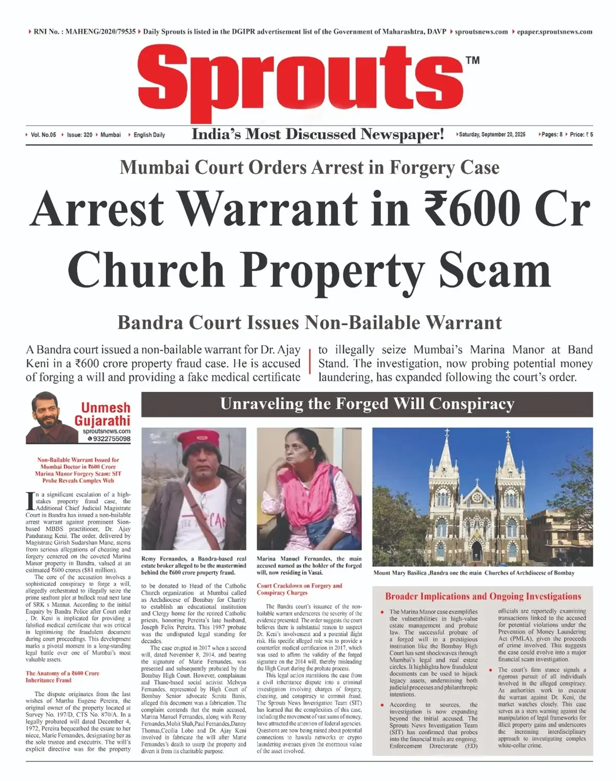Bandra Court Issues Arrest Warrant for Dr. Ajay Keni in ₹600 Crore Property Scam.