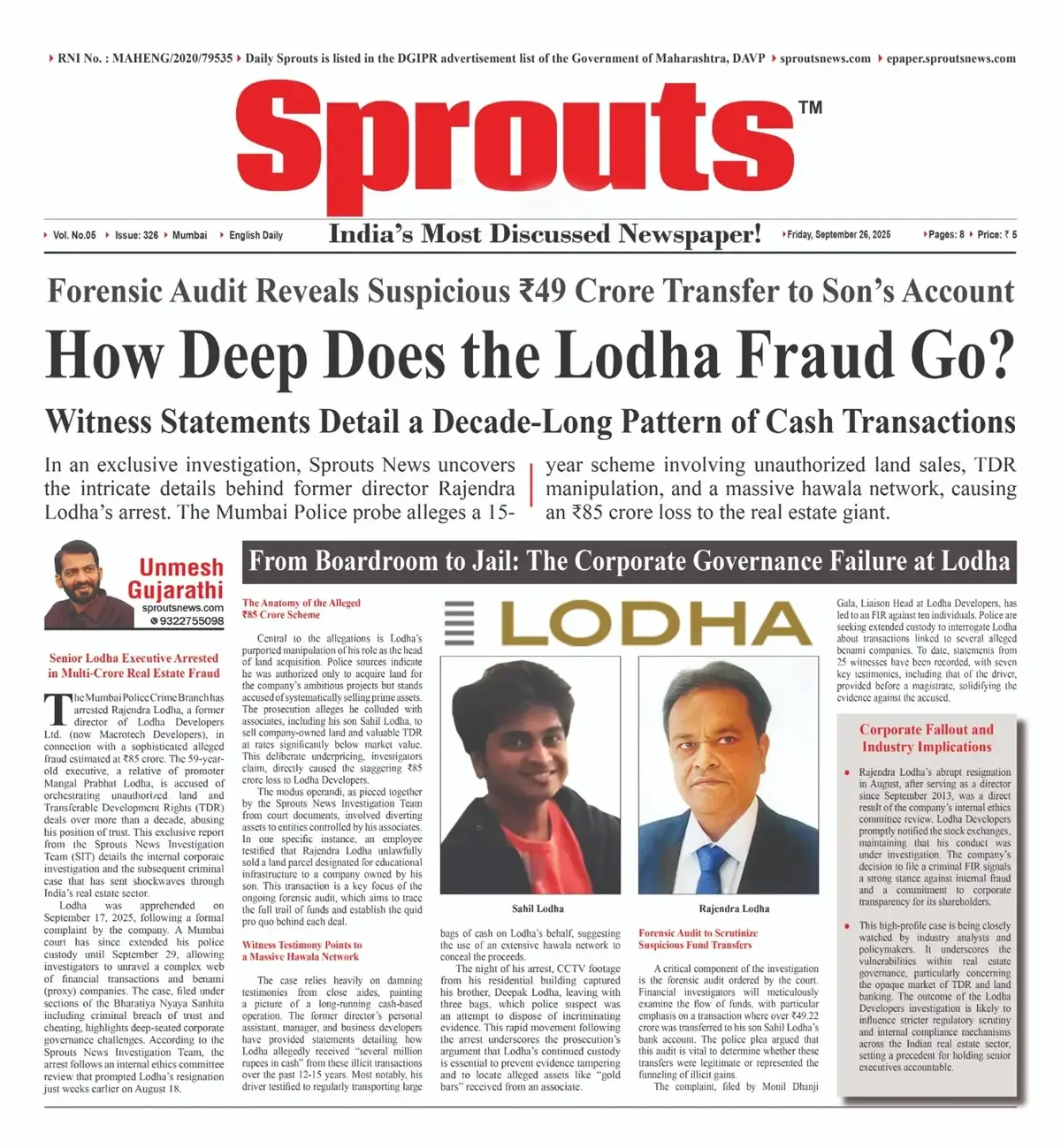 Senior Lodha Executive Arrested in ₹85 Crore Real Estate Fraud.