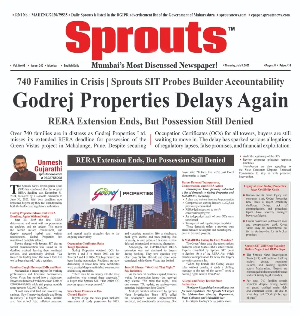 Godrej Properties RERA Deadline Delay Leaves 740 Families in Crisis.