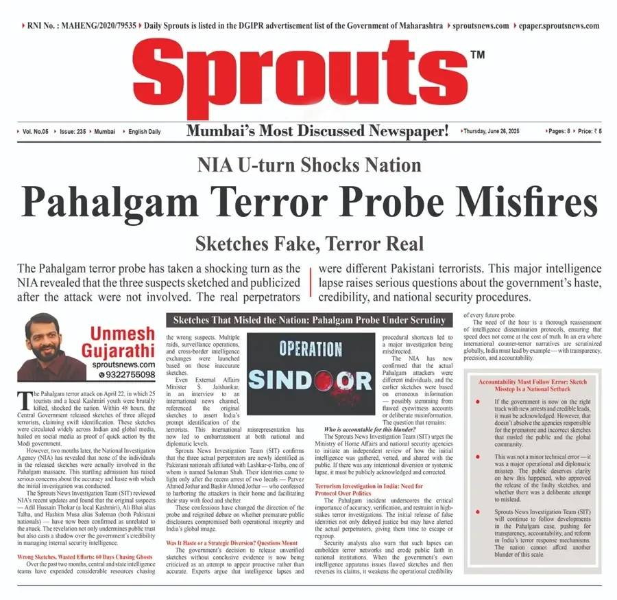 Pahalgam Terror Probe Misfires as NIA Admits Major Error