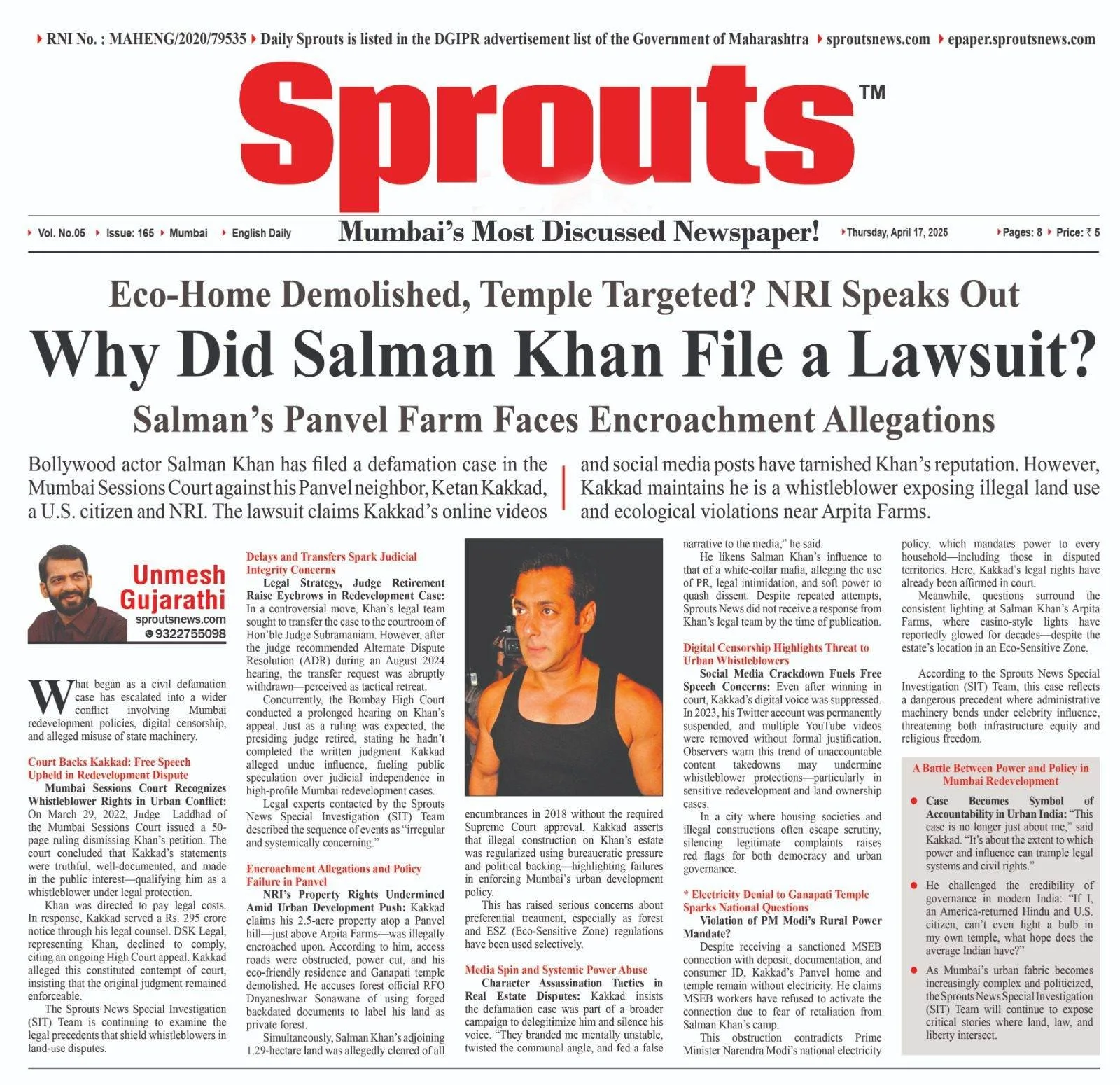Salman Khan Filed a Lawsuit Against NRI Neighbor Ketan Kakkad