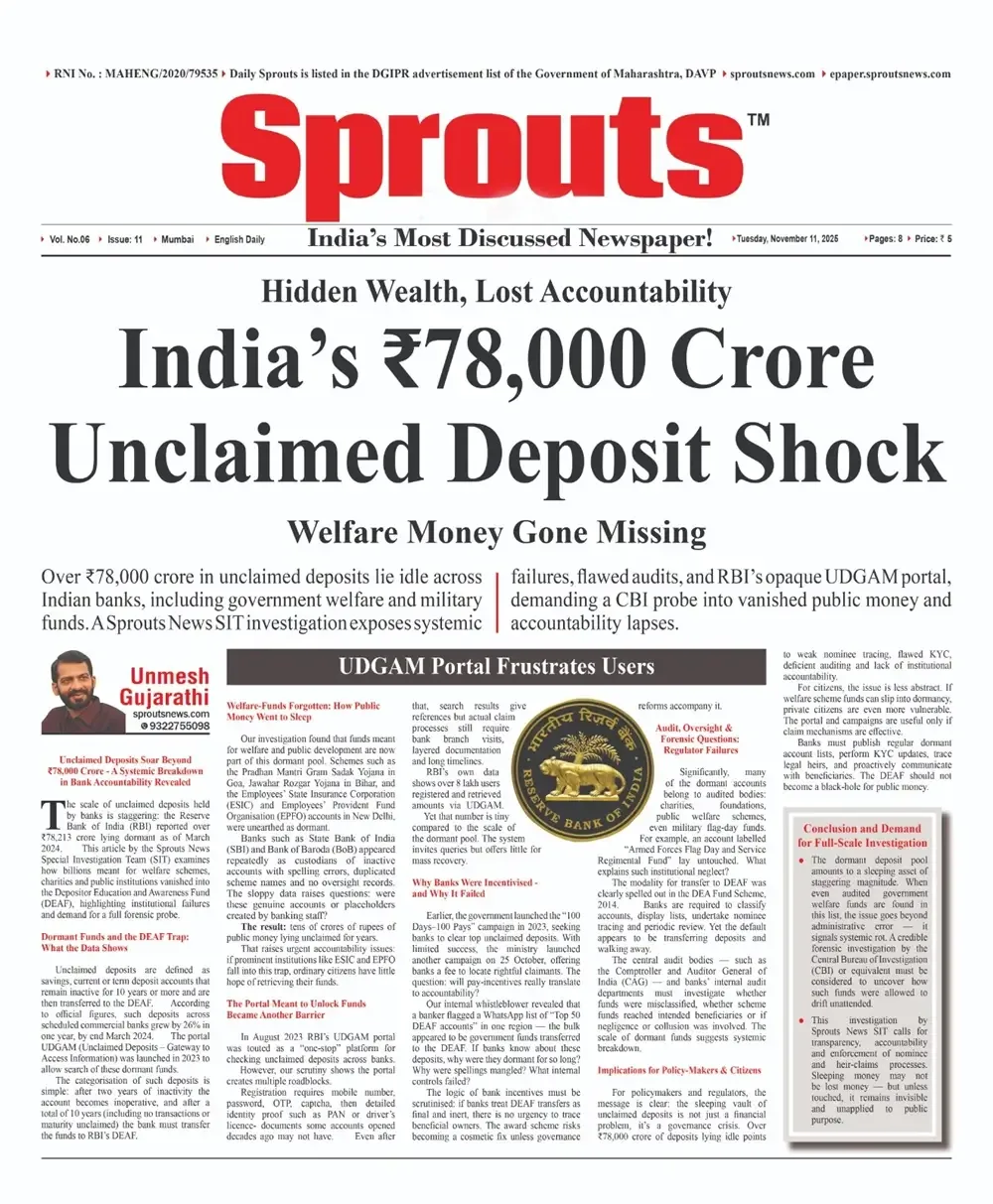 India’s ₹78,000 Crore Unclaimed Deposits Spark Banking Accountability Crisis.