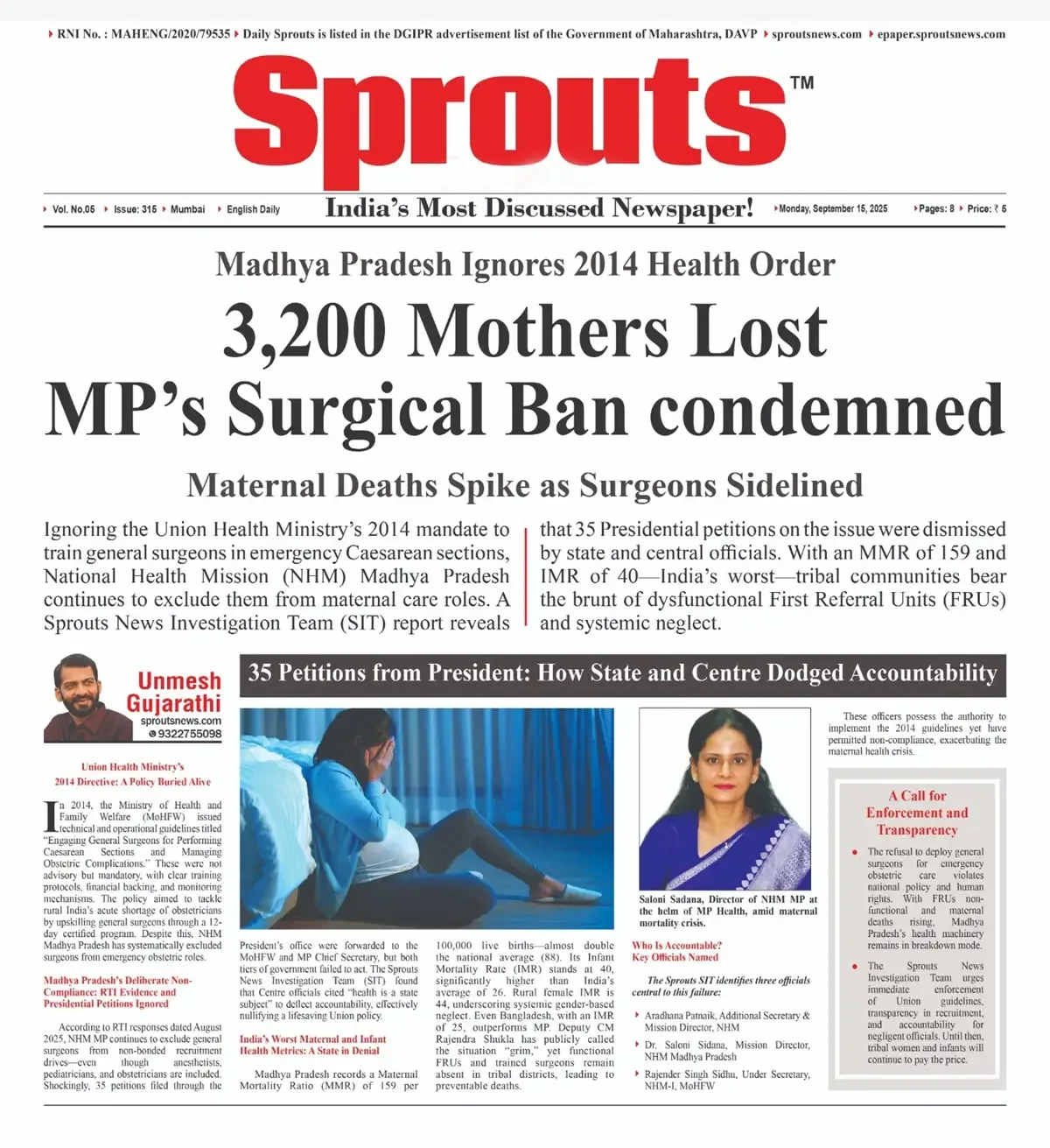 3,200 Mothers Dead as Madhya Pradesh Defies 2014 Health Mandate.