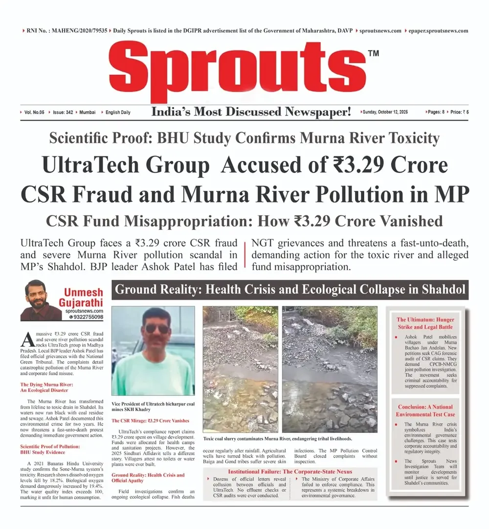 UltraTech Group in ₹3.29 Cr CSR Scam, Murna River Turns Toxic.