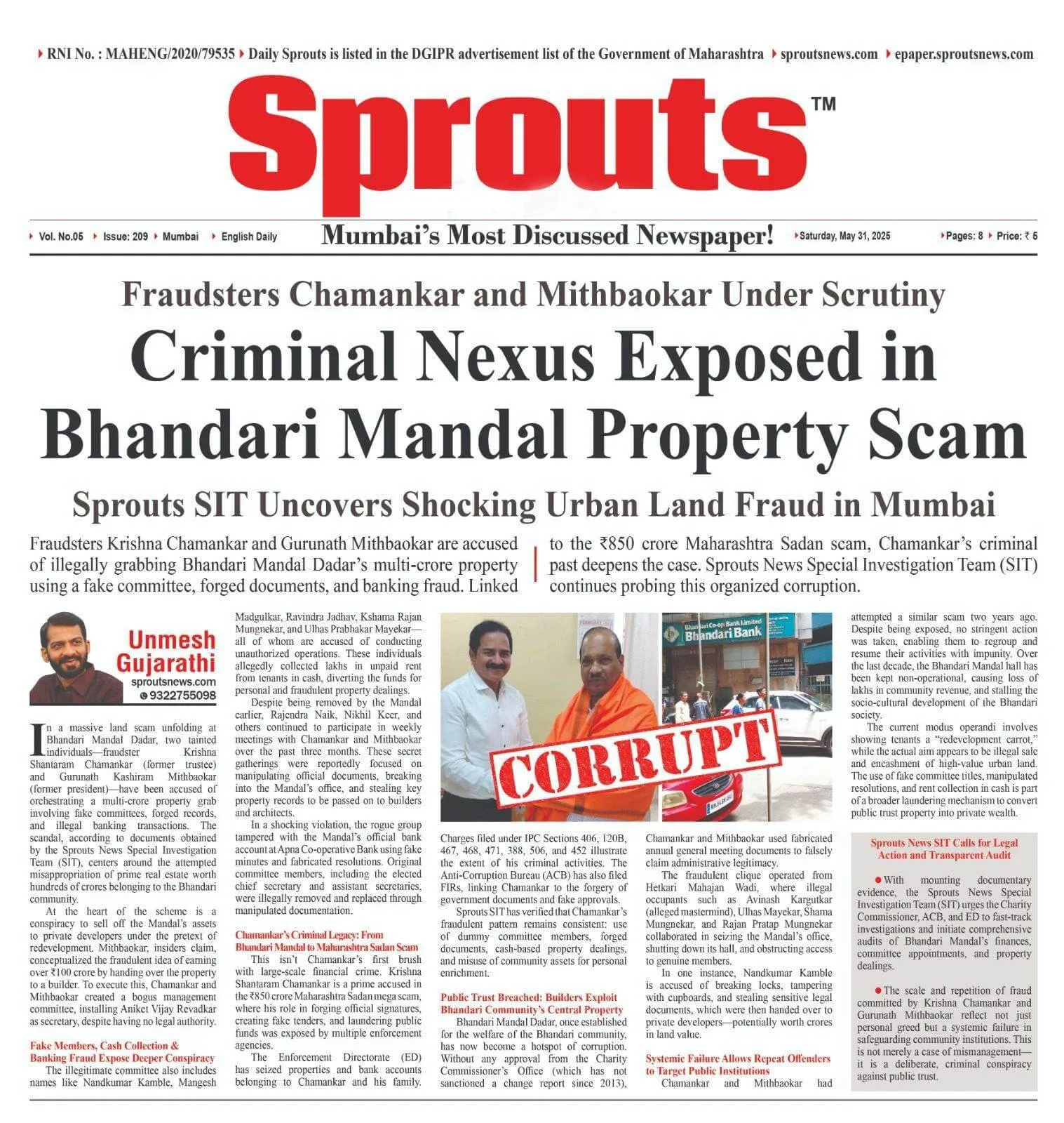 Criminal Nexus Exposed in Bhandari Mandal Property Scam