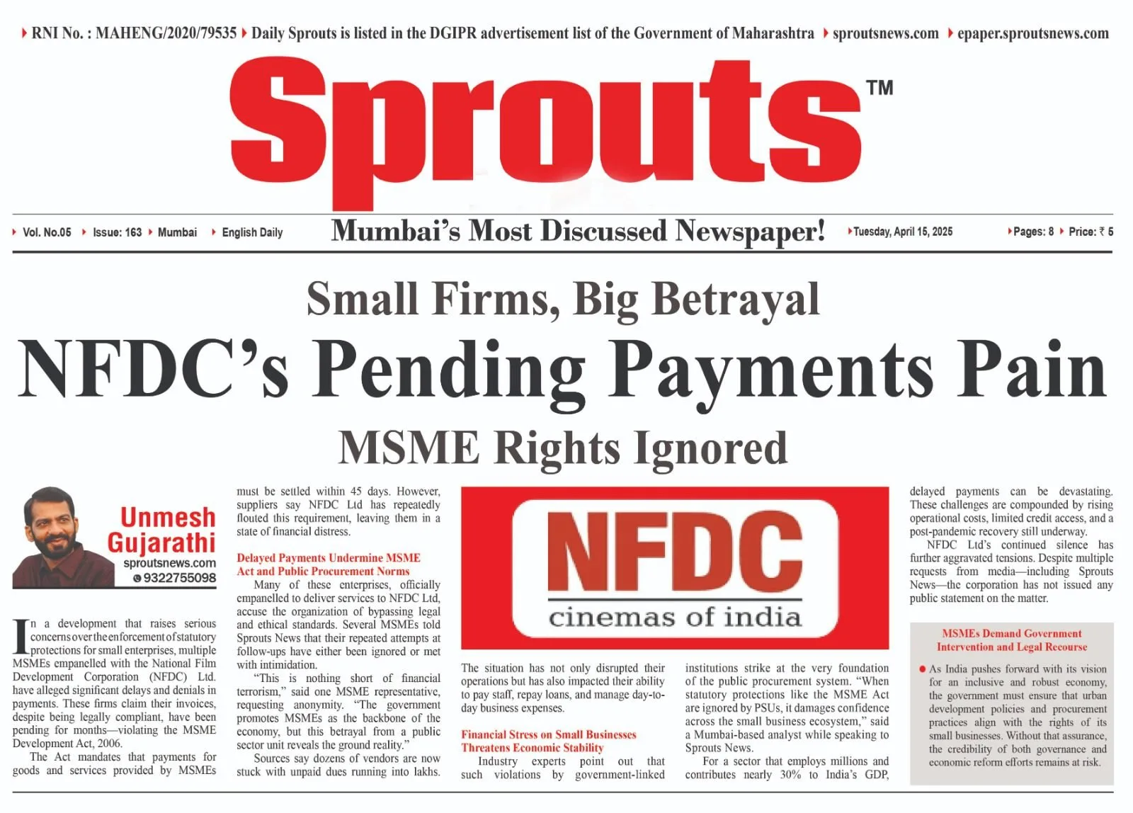 NFDCs Pending Payments