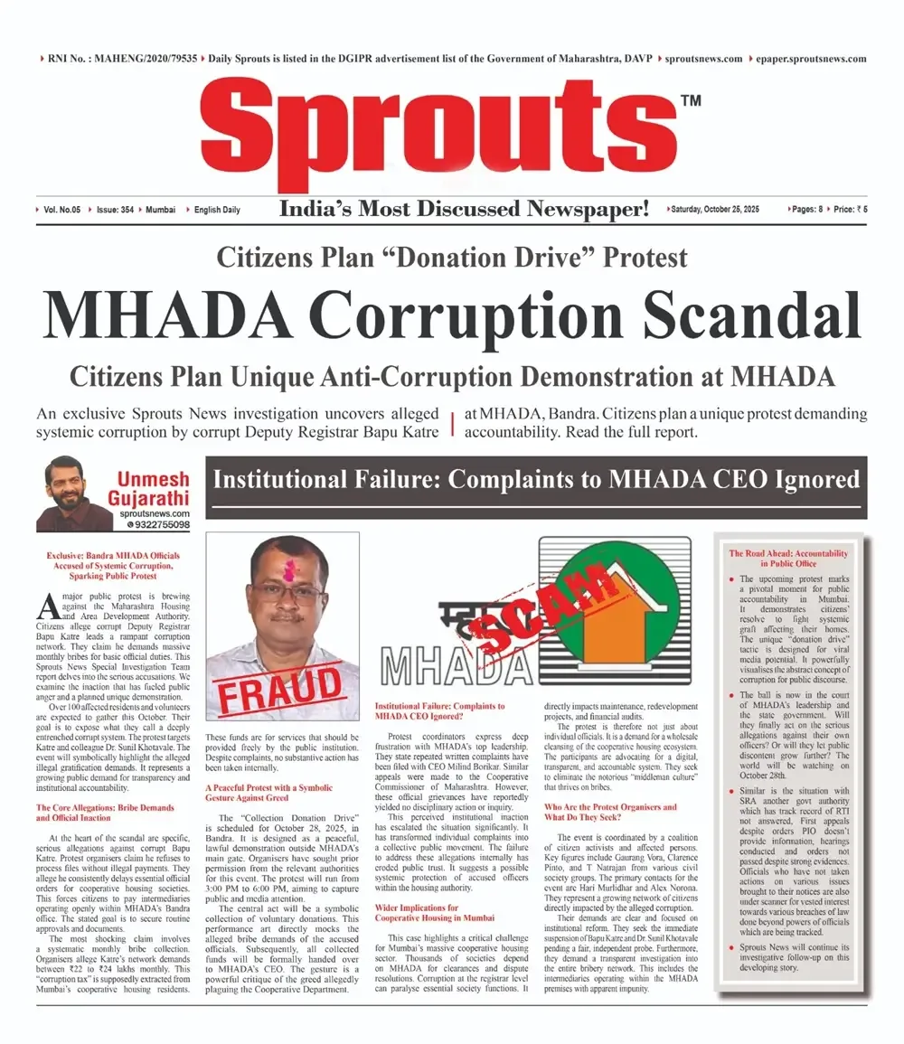 Bandra MHADA Corruption Citizens Plan Donation Drive Protest